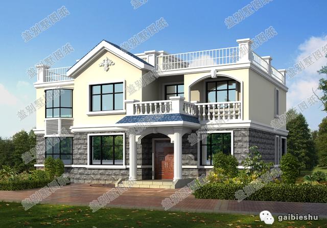 14×10米二層平屋頂農村自建房，美觀大氣，造價28萬。