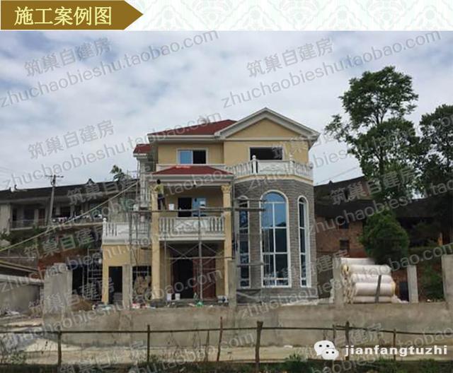 13×15米三層歐式別墅設計圖，戶型獨特漂亮而精致，造價35萬。