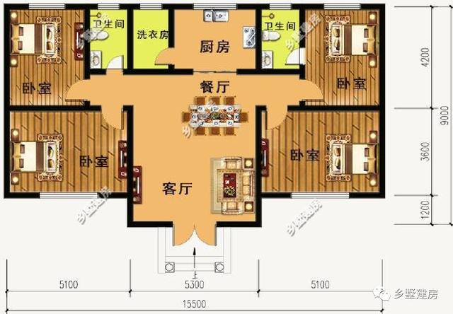 三棟一層別墅設計圖，僅僅需要10萬元就能建成，美觀又經濟，養老房的最佳選擇！