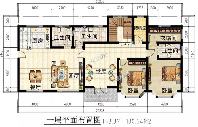 20X9米二層別墅設(shè)計圖，兩面寬，小進深，保證美到驚艷鄰里八鄉(xiāng)。