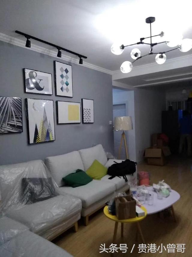 新房92㎡三房兩廳北歐風裝修，電視墻太實用。