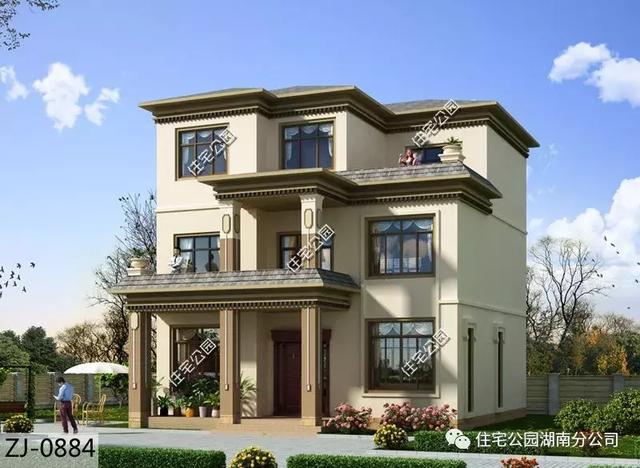 10.1X10.5米三層簡歐式別墅設計圖，精致又好看。