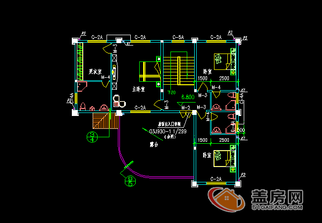 15x14三層半農村別墅設計圖，帶地下室，漂亮大方。