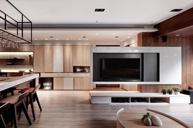 60平新房裝修，尤其是電視墻吸眼，當隔斷用。