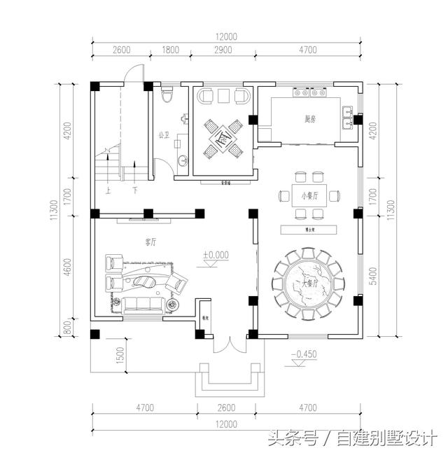 適合農村修建的簡歐風格三層別墅設計圖，雙餐廳設計適合大家庭
