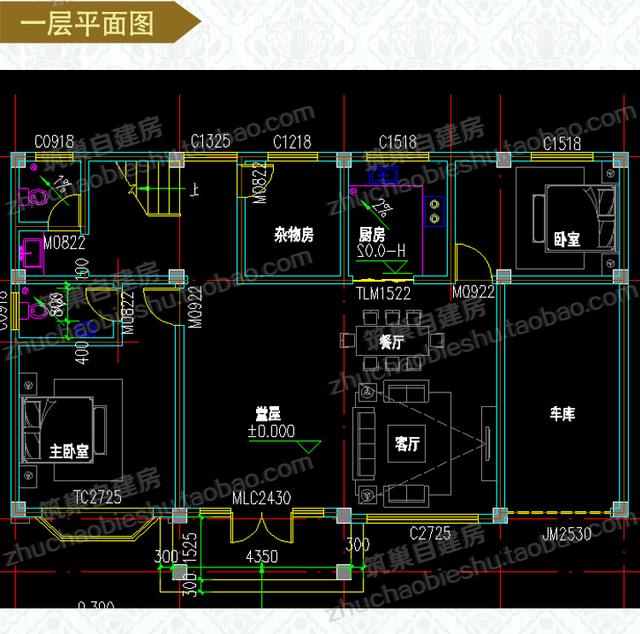 30萬以內(nèi)帶陽光花房二層房屋設計施工圖，為住戶營造一個舒適溫馨的生活環(huán)境