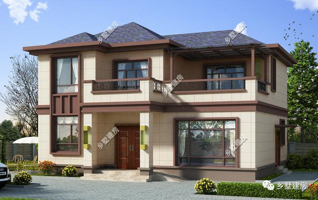 給大家介紹的兩款自建房別墅設計圖，價格上相差一倍，風格上、色彩上也不盡相同