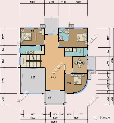 給大家介紹的兩款自建房別墅設計圖，價格上相差一倍，風格上、色彩上也不盡相同