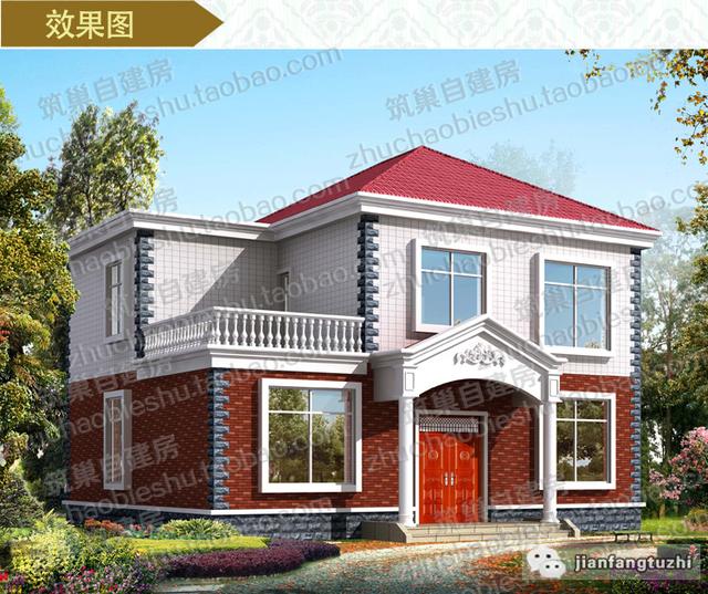 20萬(wàn)農(nóng)村二層自建房完整施工圖，3廳5臥，簡(jiǎn)約實(shí)用