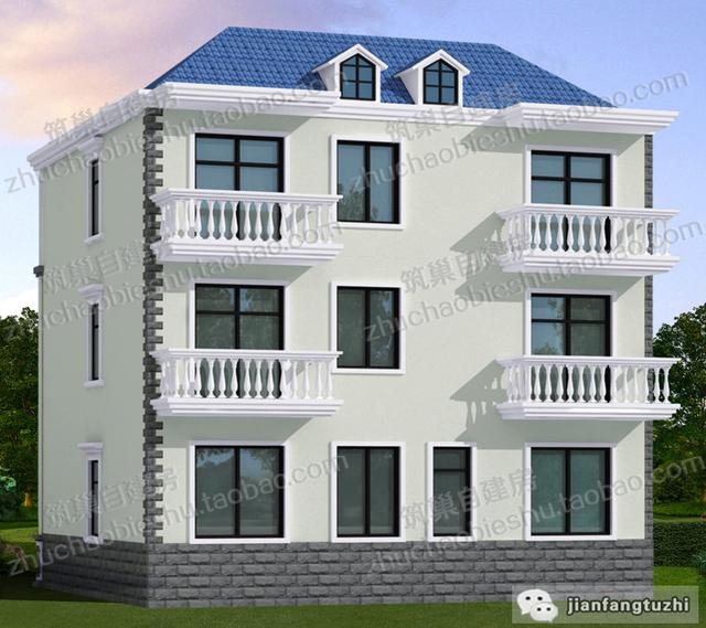 35萬多房間三層自建房設計圖12×10米，戶型設計大氣實用，適合農村大家庭建造