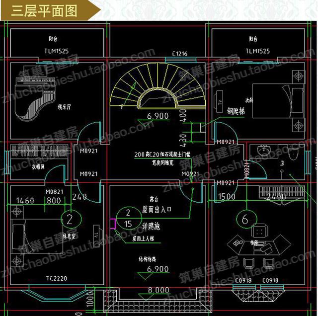 35萬多房間三層自建房設計圖12×10米，戶型設計大氣實用，適合農村大家庭建造