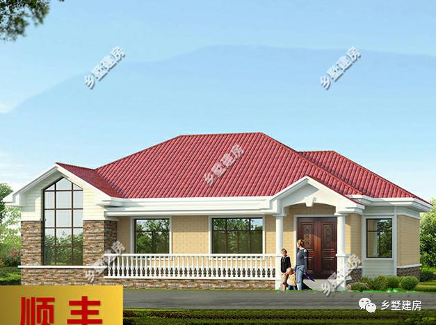 首選一層雙拼農村自建房別墅設計圖，造價只要10萬，一棟二戶，更節約面積和省錢