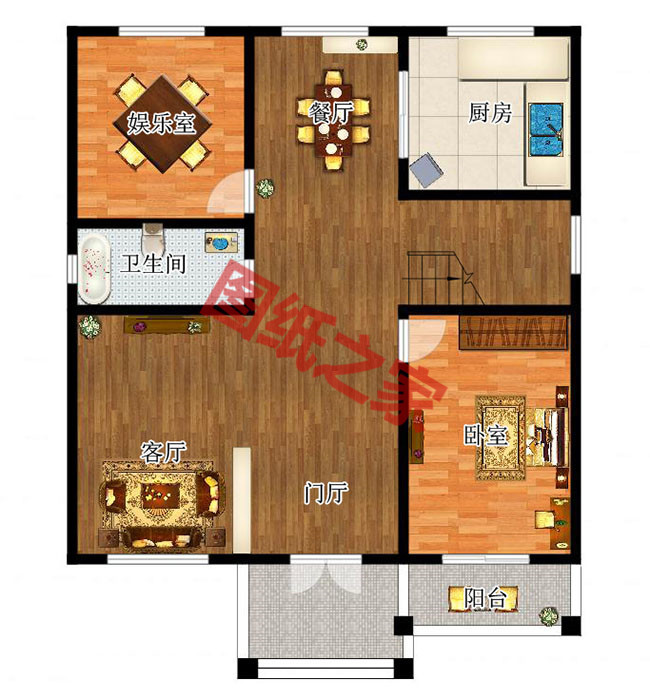 120平方三層房子設計圖,漂亮實用農(nóng)村自建小別墅設計圖