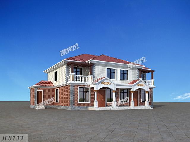 這款二層別墅設計圖外型美造價低，家家戶戶都能建