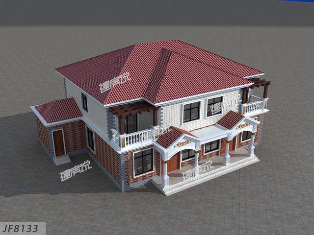 這款二層別墅設計圖外型美造價低，家家戶戶都能建