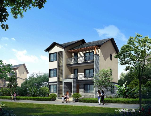 三款新中式農村自建房設計圖，經典大氣，越看越喜歡