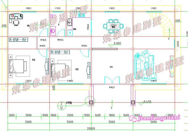二層別墅設計圖，帶全套設計圖施工圖