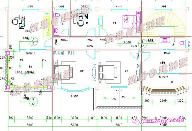 二層別墅設計圖，帶全套設計圖施工圖