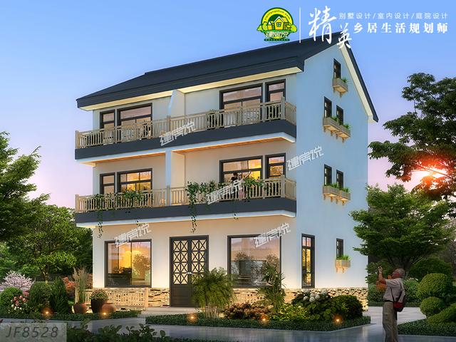 這款古色古香的現代別墅設計圖，非常有韻味