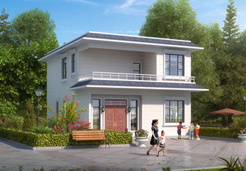 10萬內2層小洋樓設計圖，平屋頂，戶型設計合理