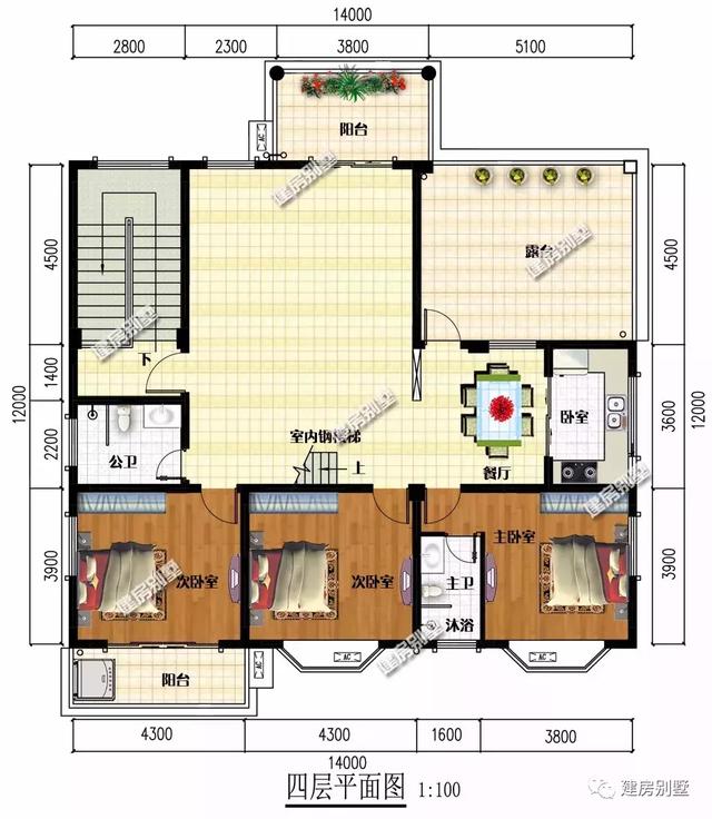 四層農(nóng)村別墅設(shè)計圖，可住多戶，功能強大很實用
