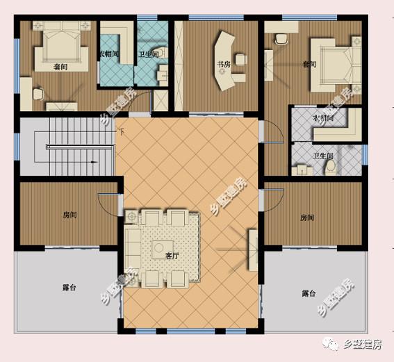 推薦一款定制的農村自建房設計圖紙，外觀造型簡約大氣，內部功能設計齊全