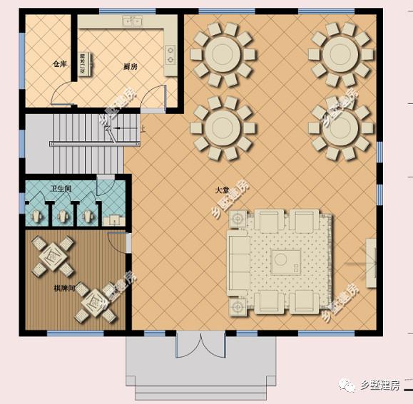 推薦一款定制的農村自建房設計圖紙，外觀造型簡約大氣，內部功能設計齊全