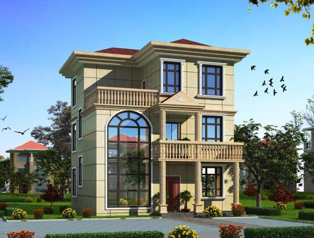 占地9X9米的農村三層自建別墅設計圖，建出來很氣派，不輸其他豪宅