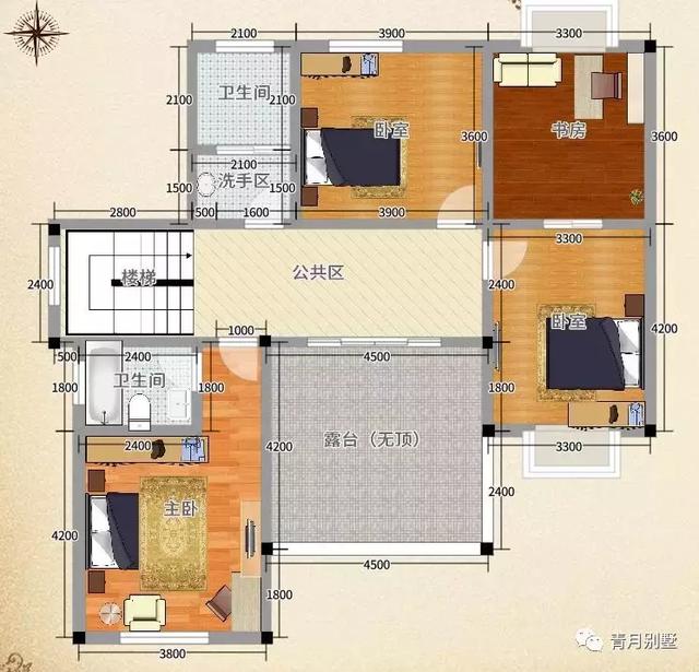 推薦這款二層帶小院的別墅，戶型美觀大方，布局合理，適合農村自建