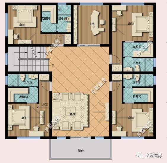 設計師精心設計的一款別墅設計圖，外觀淡雅低調，內部精美別致