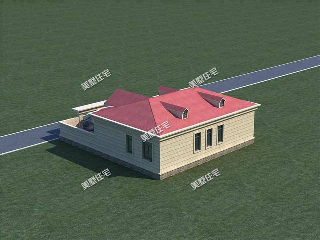 一層別墅設計圖，造價12萬，建一棟給爸媽養老，再合適不過了