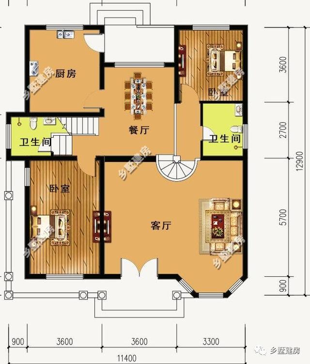 今天介紹這兩款農村自建房設計圖，花少的錢住高級的別墅
