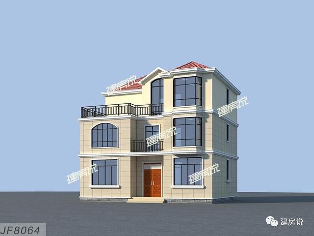 這款別墅設(shè)計(jì)圖在農(nóng)村非常受歡迎，外觀非常時(shí)尚，典型的歐式風(fēng)格，符合現(xiàn)在農(nóng)村的主流審美