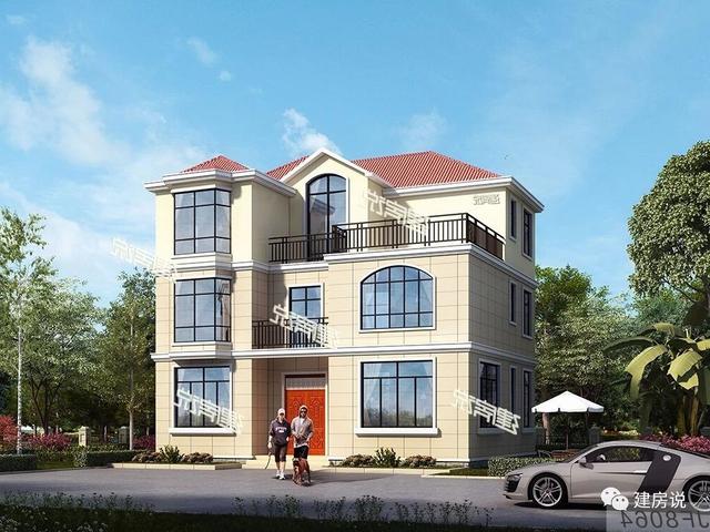 這款別墅設(shè)計(jì)圖在農(nóng)村非常受歡迎，外觀非常時(shí)尚，典型的歐式風(fēng)格，符合現(xiàn)在農(nóng)村的主流審美
