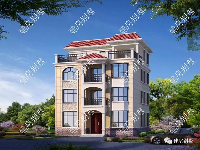 四層自建房設(shè)計圖，平屋頂+飄窗，外觀精美，室內(nèi)布局實(shí)用