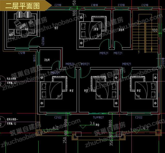給大家挑選了3款二層農村自建房全套CAD設計施工圖（附效果圖）