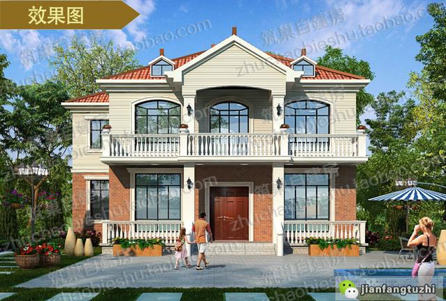 給大家挑選了3款二層農村自建房全套CAD設計施工圖（附效果圖）