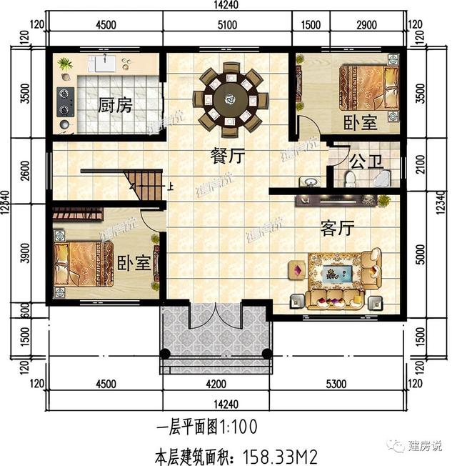 有宅基地一定要蓋一棟別墅，這款二層別墅設計圖推薦給你