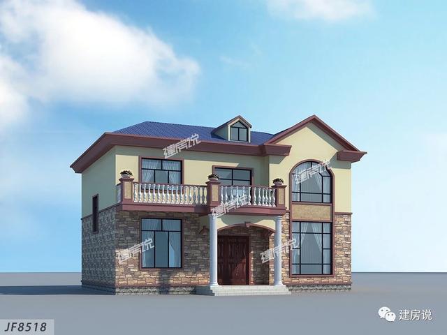 有宅基地一定要蓋一棟別墅，這款二層別墅設計圖推薦給你