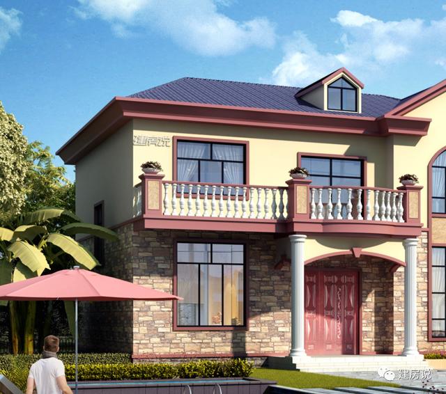 有宅基地一定要蓋一棟別墅，這款二層別墅設計圖推薦給你