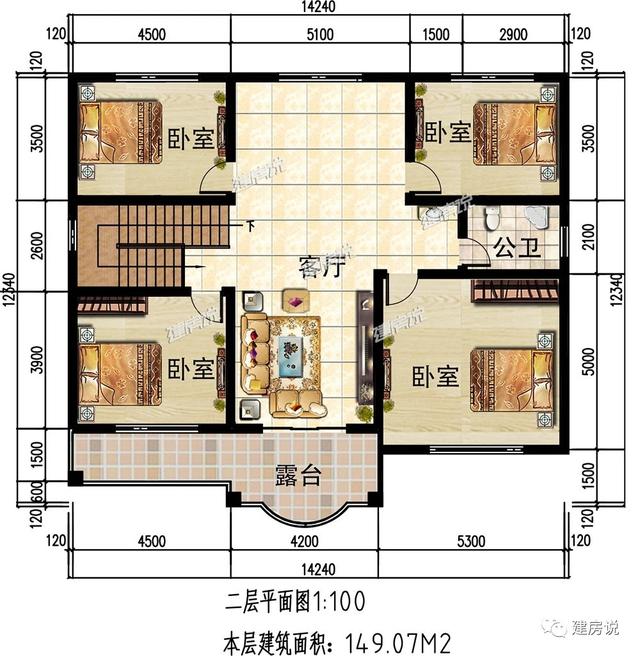 有宅基地一定要蓋一棟別墅，這款二層別墅設計圖推薦給你