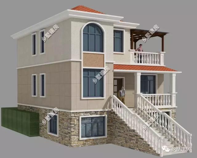 一款帶地下室的農(nóng)村別墅設(shè)計圖，簡單大方，不宜過時