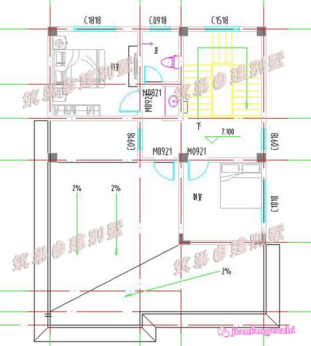 分享一款半封閉陽臺+露臺農村三層房屋設計圖片，外觀爽朗大氣
