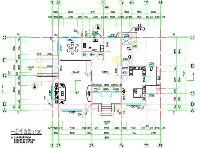 三層獨棟別墅設計圖，外觀造型古樸大方，經濟實用