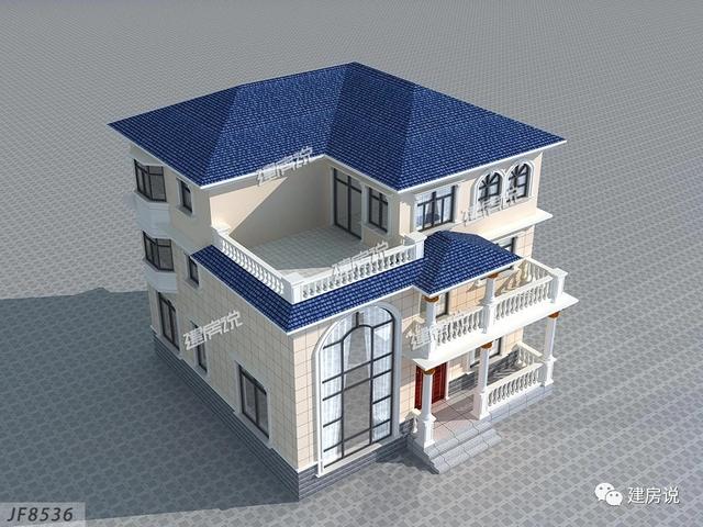 私人訂制的三層別墅設(shè)計圖，外型清新靚麗，空間利用的很合理