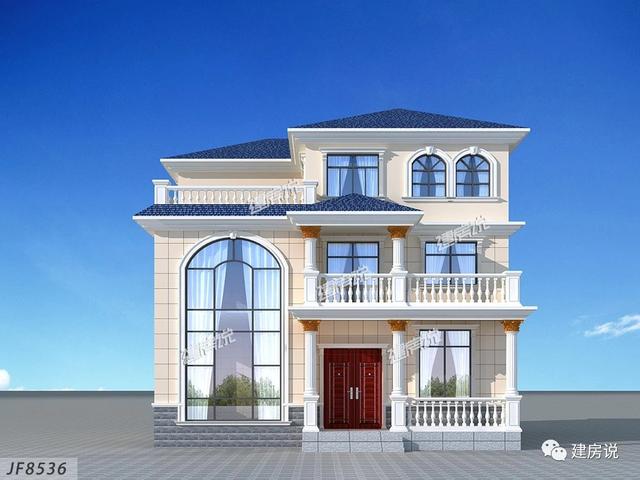私人訂制的三層別墅設(shè)計圖，外型清新靚麗，空間利用的很合理