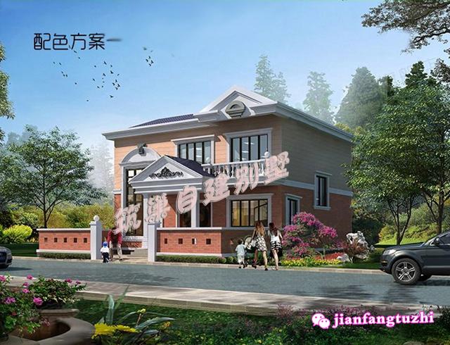 帶庭院農(nóng)村自建別墅設(shè)計圖，不管院子設(shè)在前邊后邊，都有好處