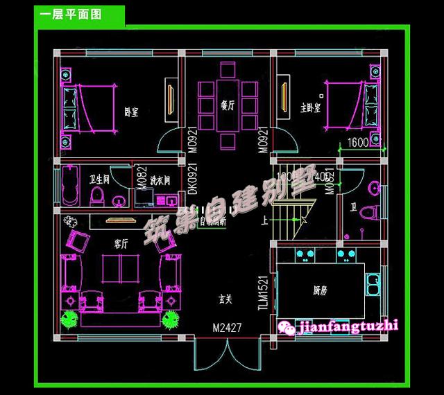 帶庭院農(nóng)村自建別墅設(shè)計圖，不管院子設(shè)在前邊后邊，都有好處