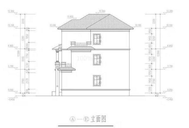 三層小別墅設計圖方案，施工便利，建成之后，必定會成為村里的一大亮點