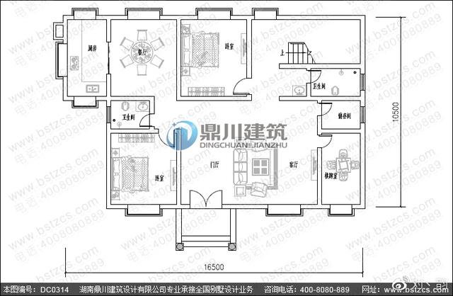 復式三層別墅設計圖 ，外觀淡雅，內部布局好